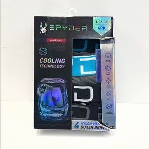 New - Spyder Nylon-Mesh Boxer Briefs in size L (36-38) 4 pk